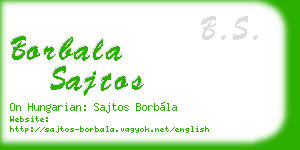 borbala sajtos business card