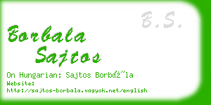borbala sajtos business card